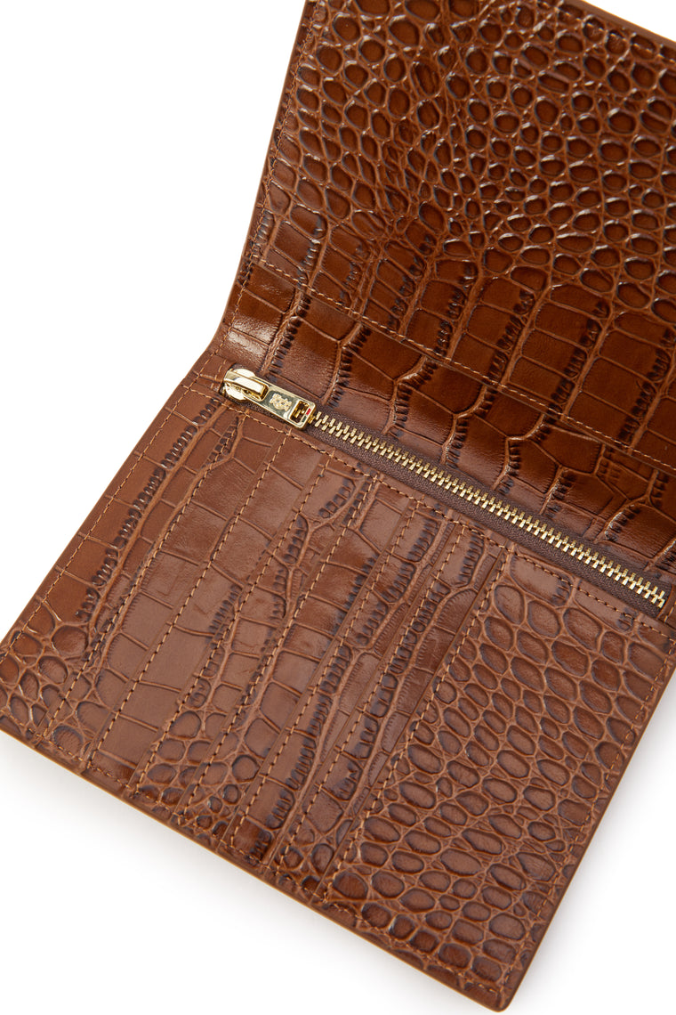 Chelsea Wallet (Tan Croc)