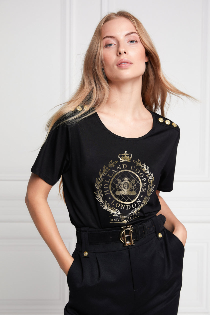 Ornate Crest Tee (Black)