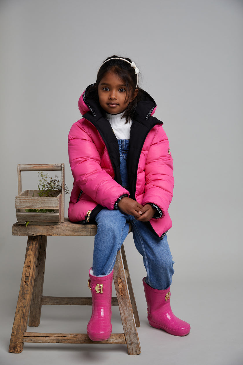 Little Reversible Puffer (Liquorice Candy Pink)