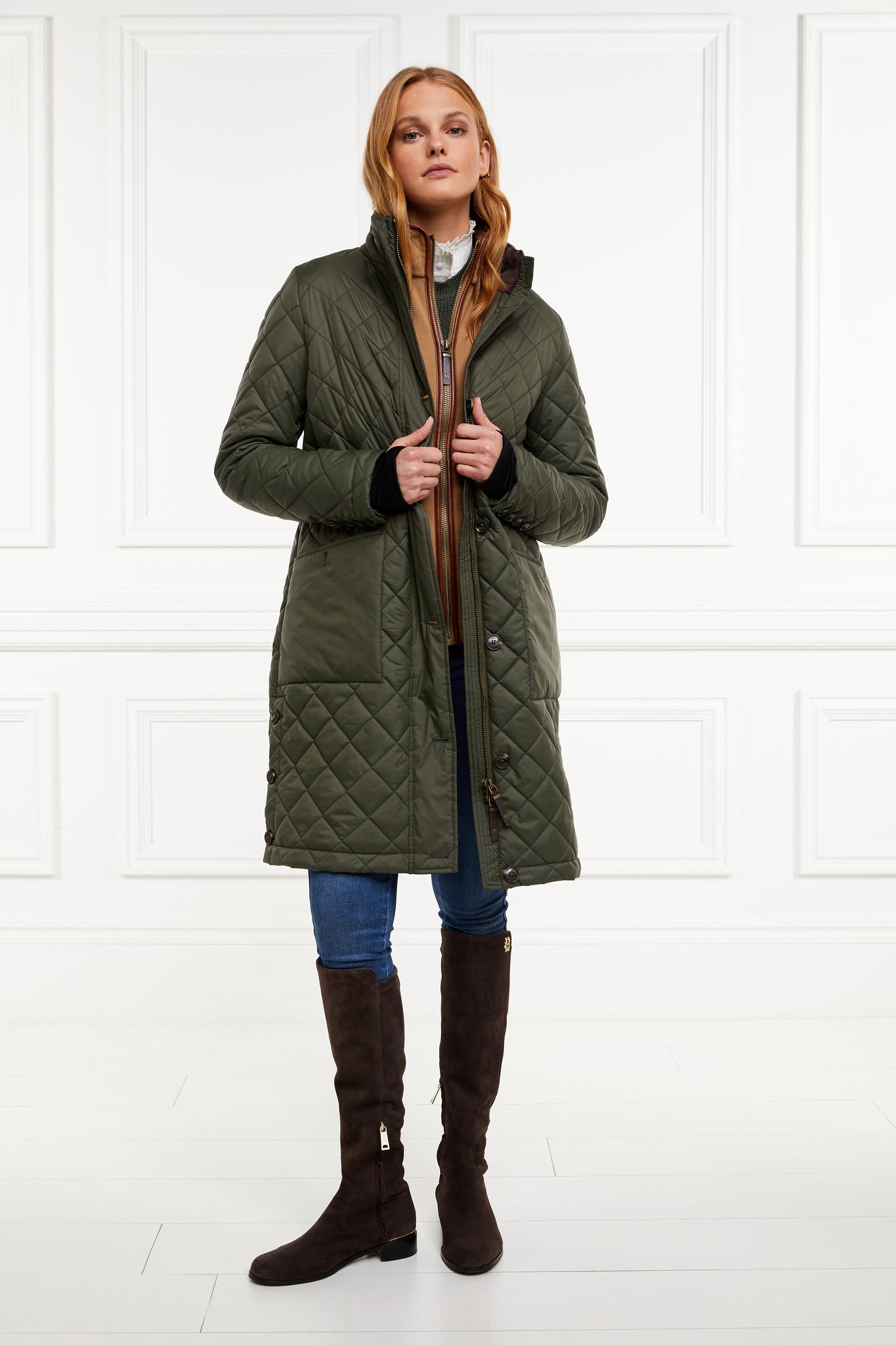 Painswick Quilted Coat (Twilight Khaki)