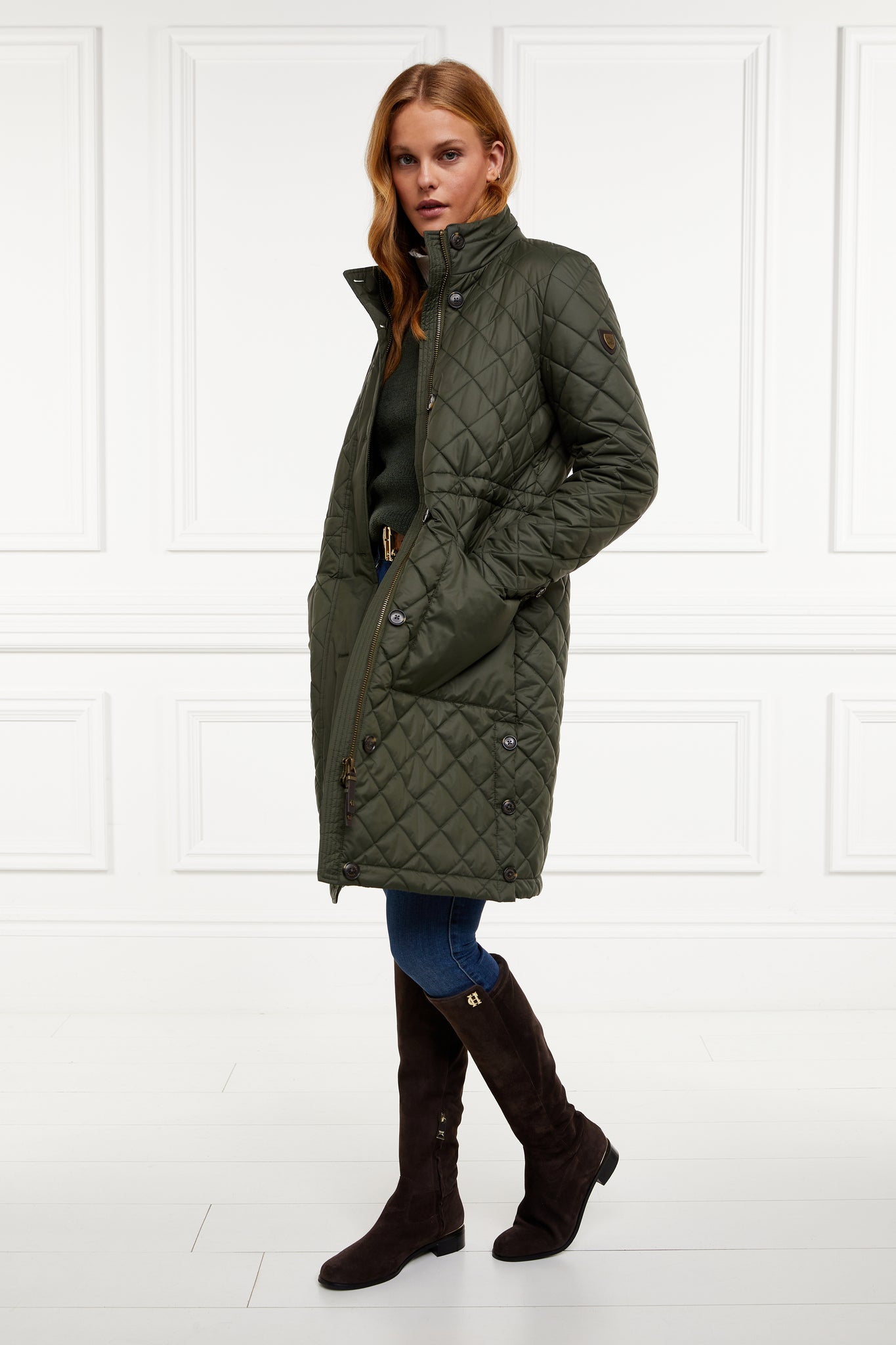 Painswick Quilted Coat (Twilight Khaki)