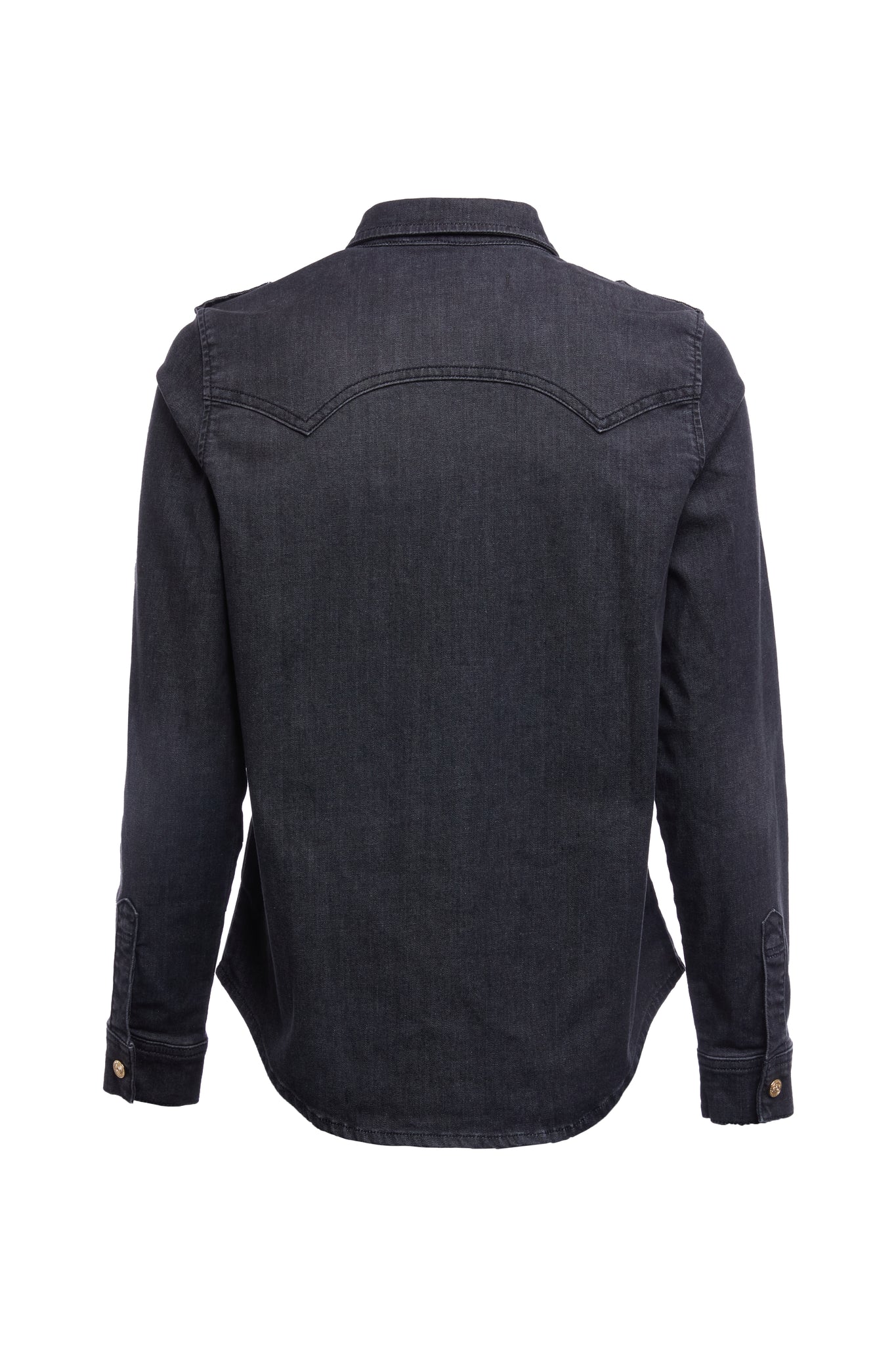 Western Denim Shirt (Washed Black)