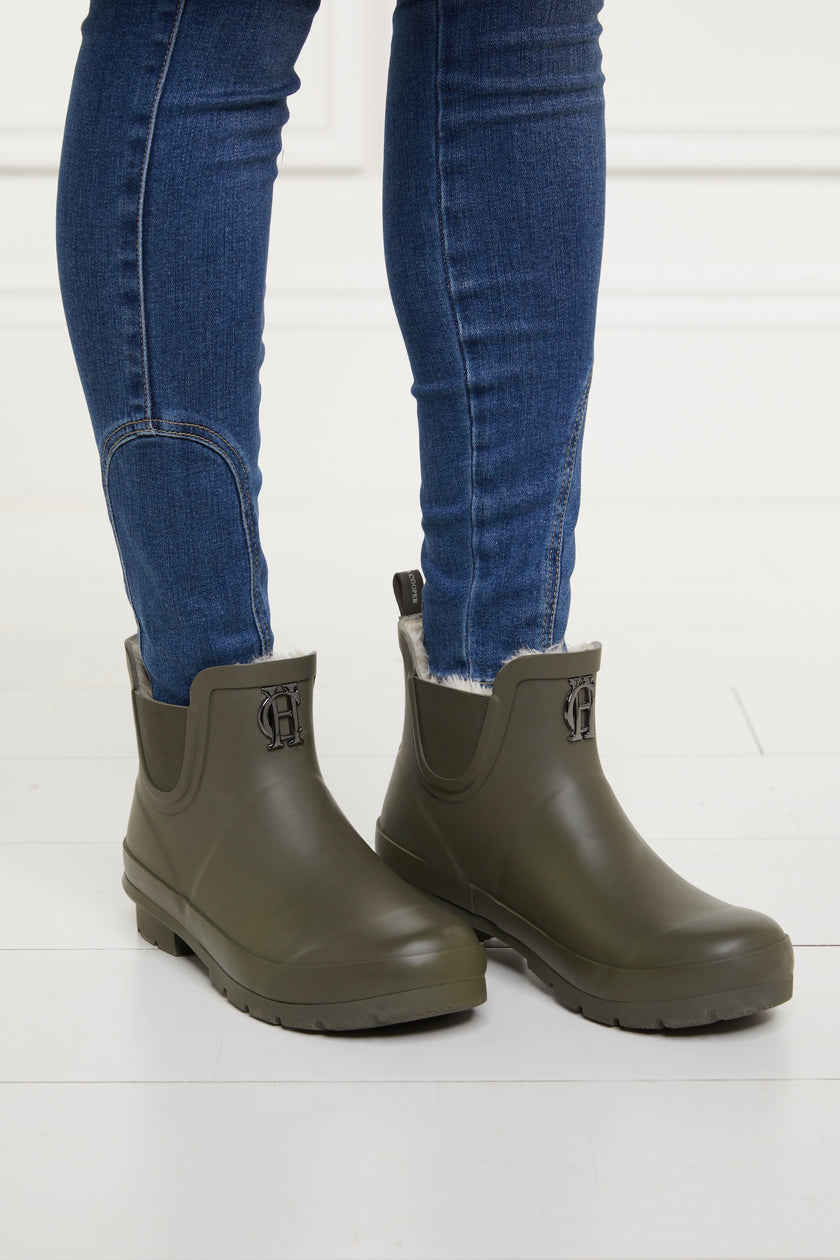 Rubber Chelsea Boot (Matte Green Gunmetal)