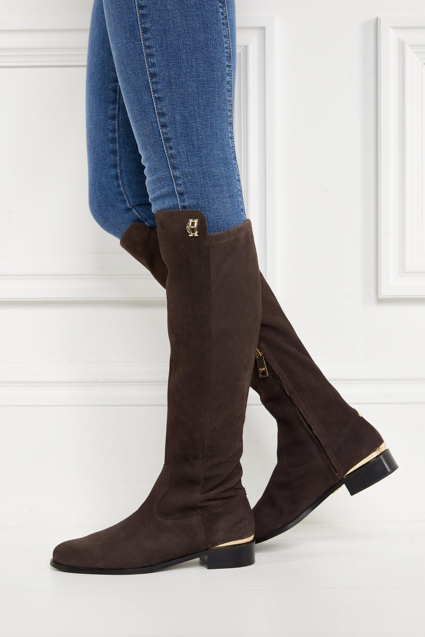 Albany Knee Boot (Chocolate Suede)