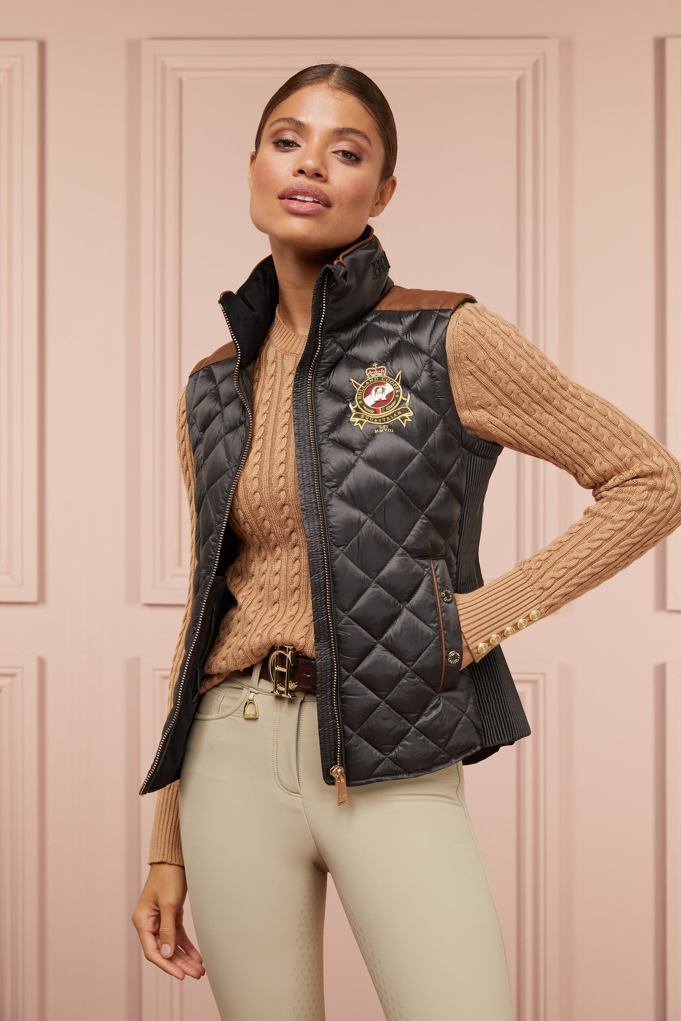 Diamond Quilt Classic Gilet (Khaki)