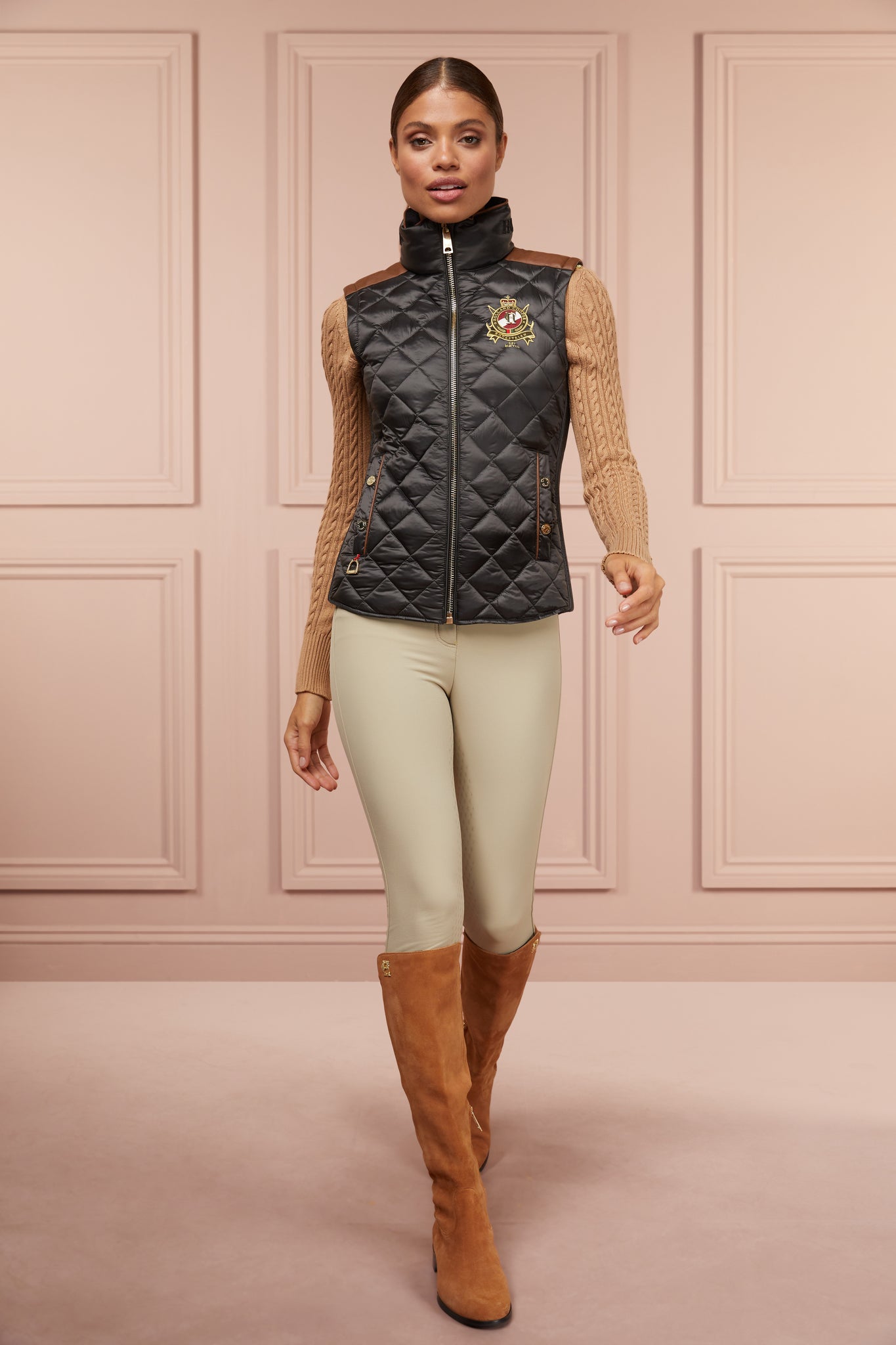 Diamond Quilt Classic Gilet (Khaki)