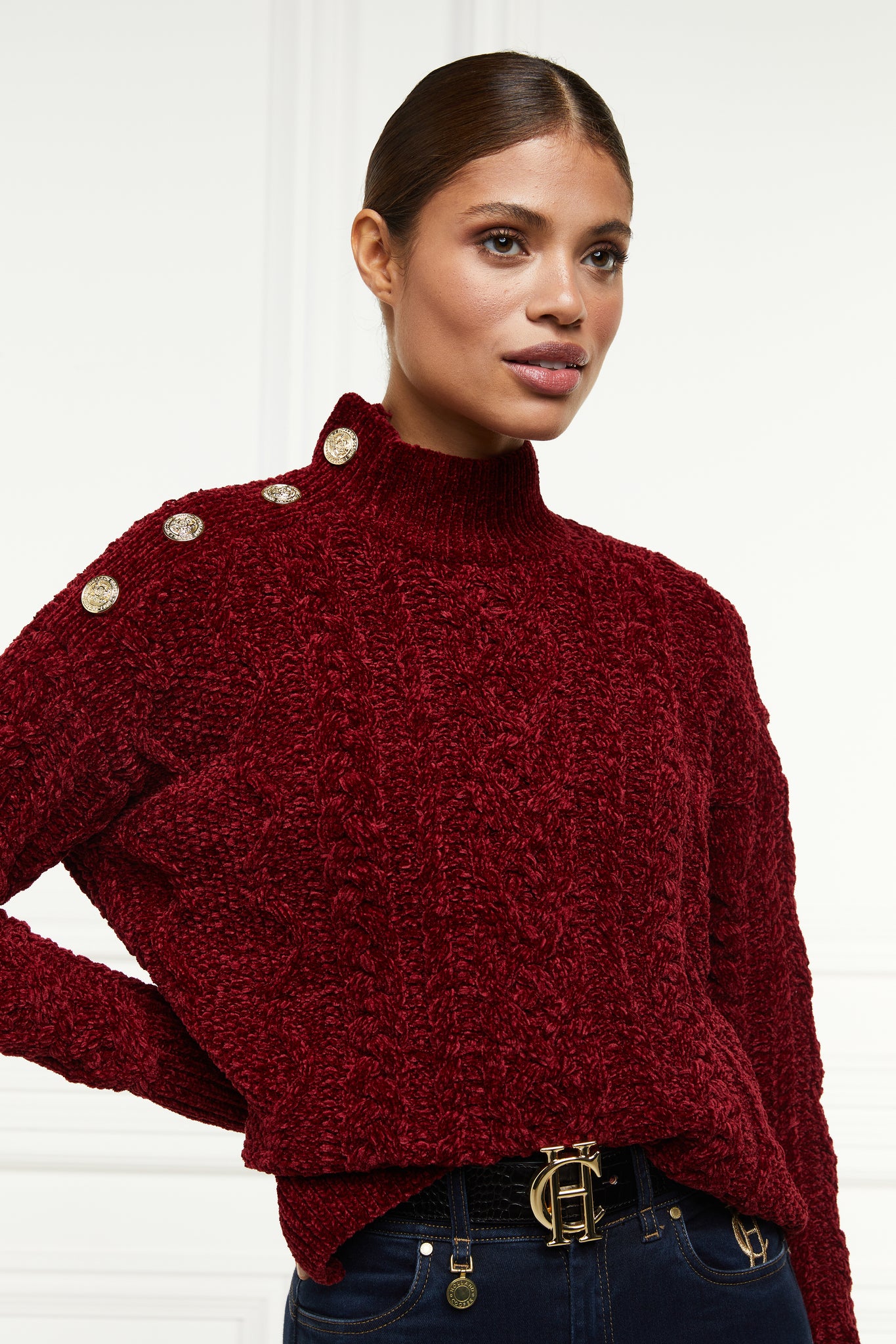 Brompton Cable Knit (Winter Berry)