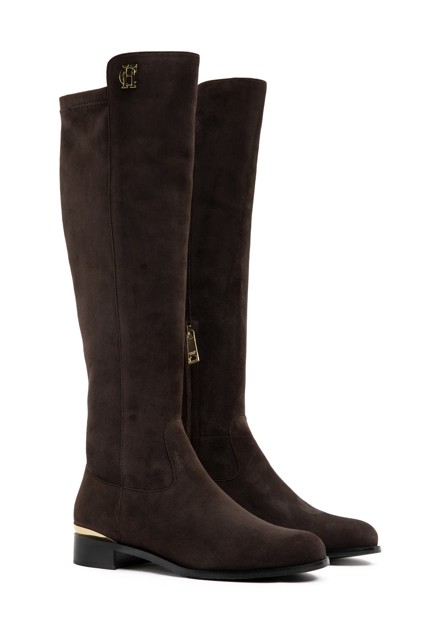 Albany Knee Boot (Chocolate Suede)