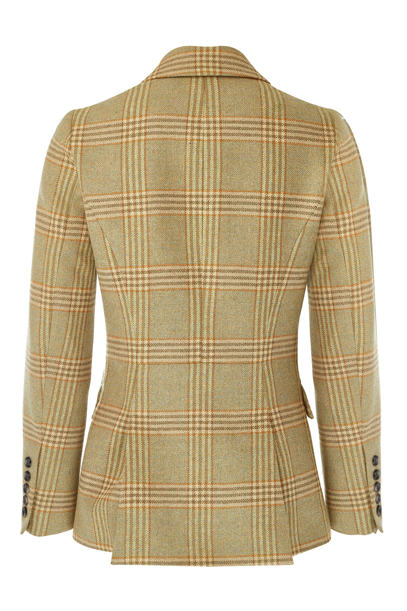 back of womens leveret tweed riding jacket 