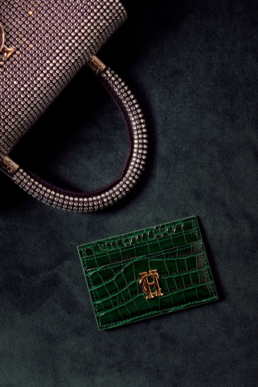 Chelsea Card Holder (Emerald Croc)