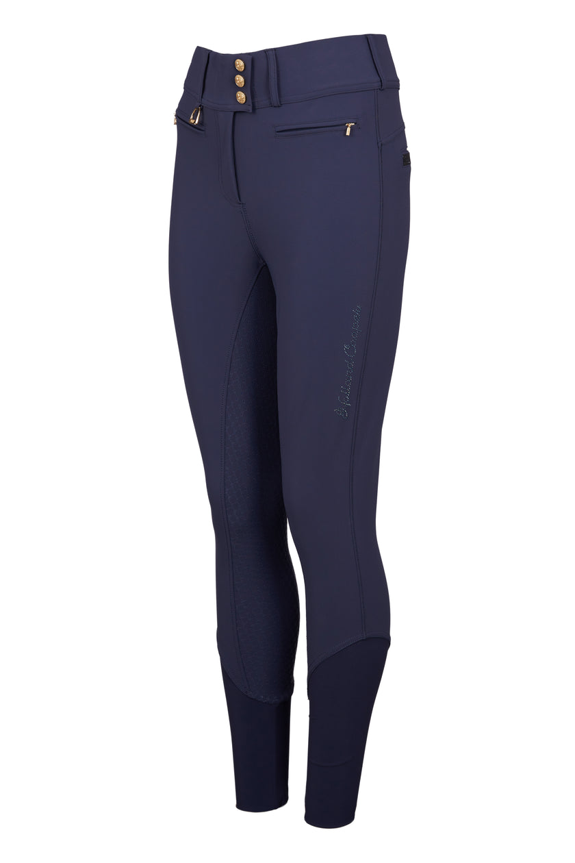 Premium High Rise Breeches (Yale Blue)