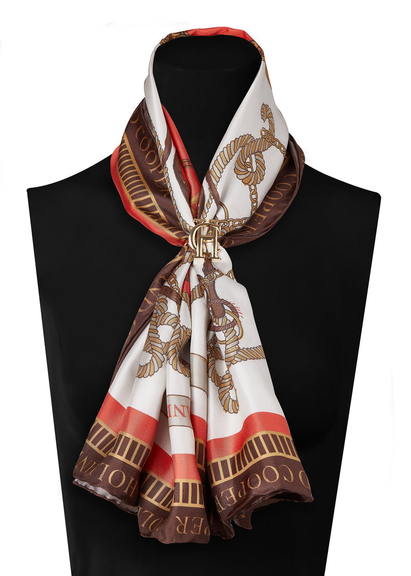 Regal Horse Silk Scarf (Sienna)