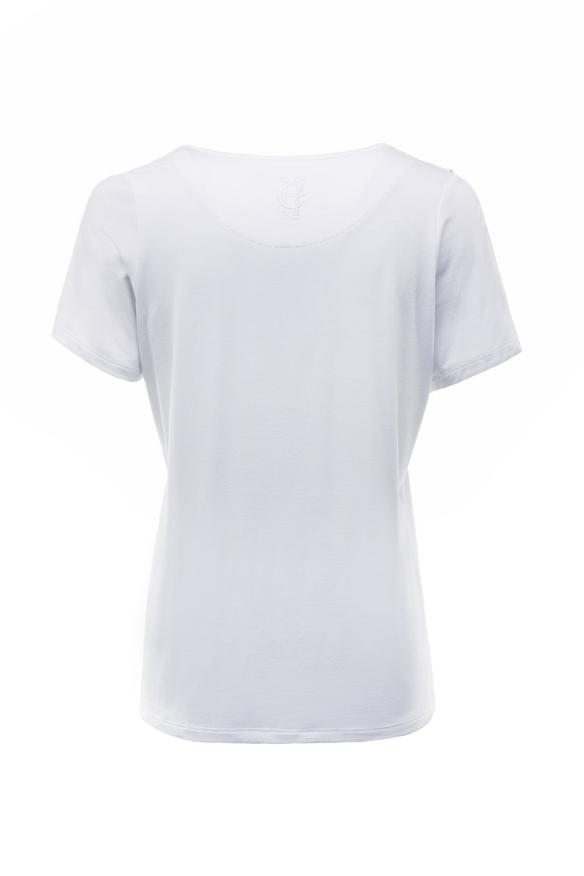 Relax Fit V-Neck Tee (White)