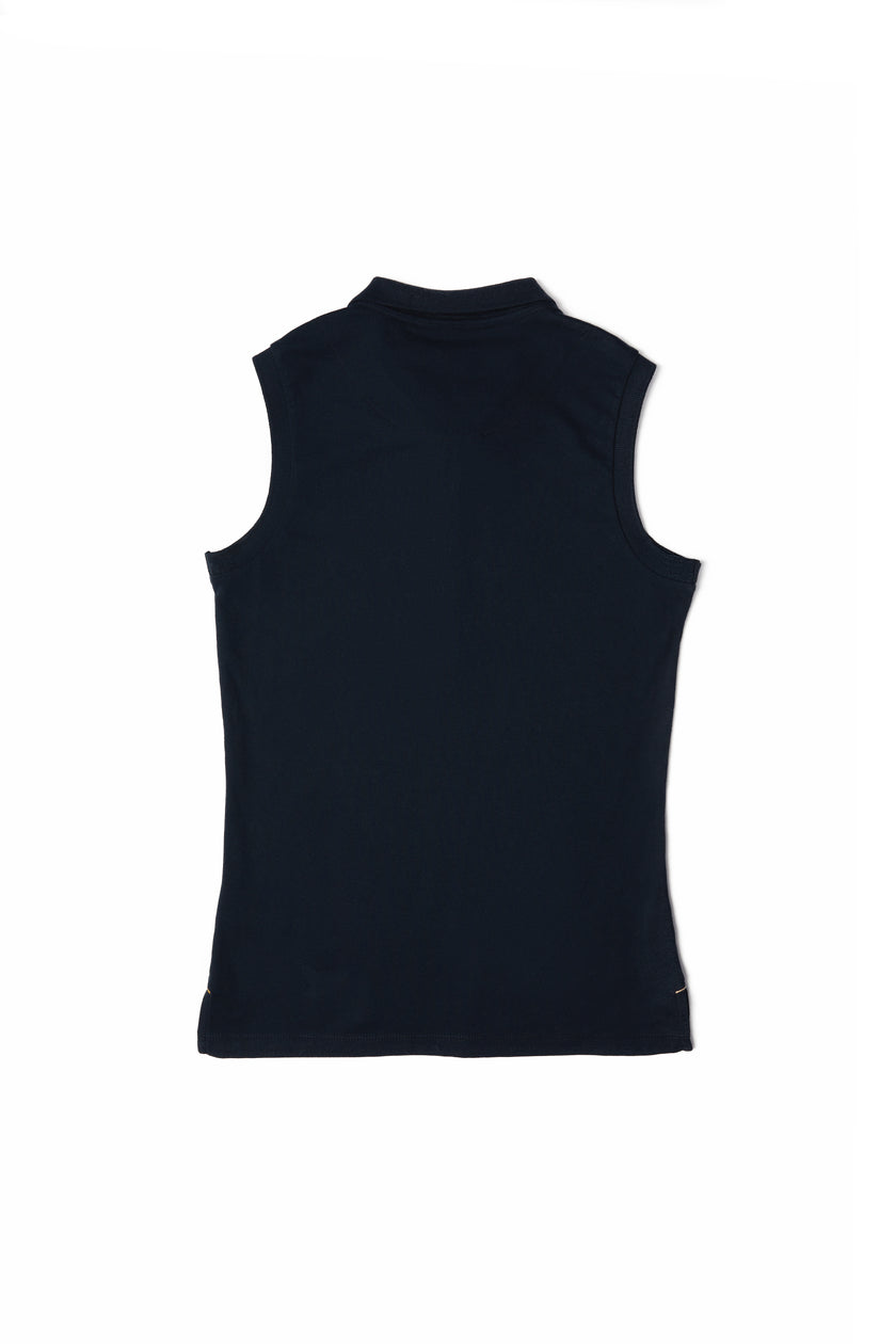 Sleeveless Polo Shirt (Ink Navy)