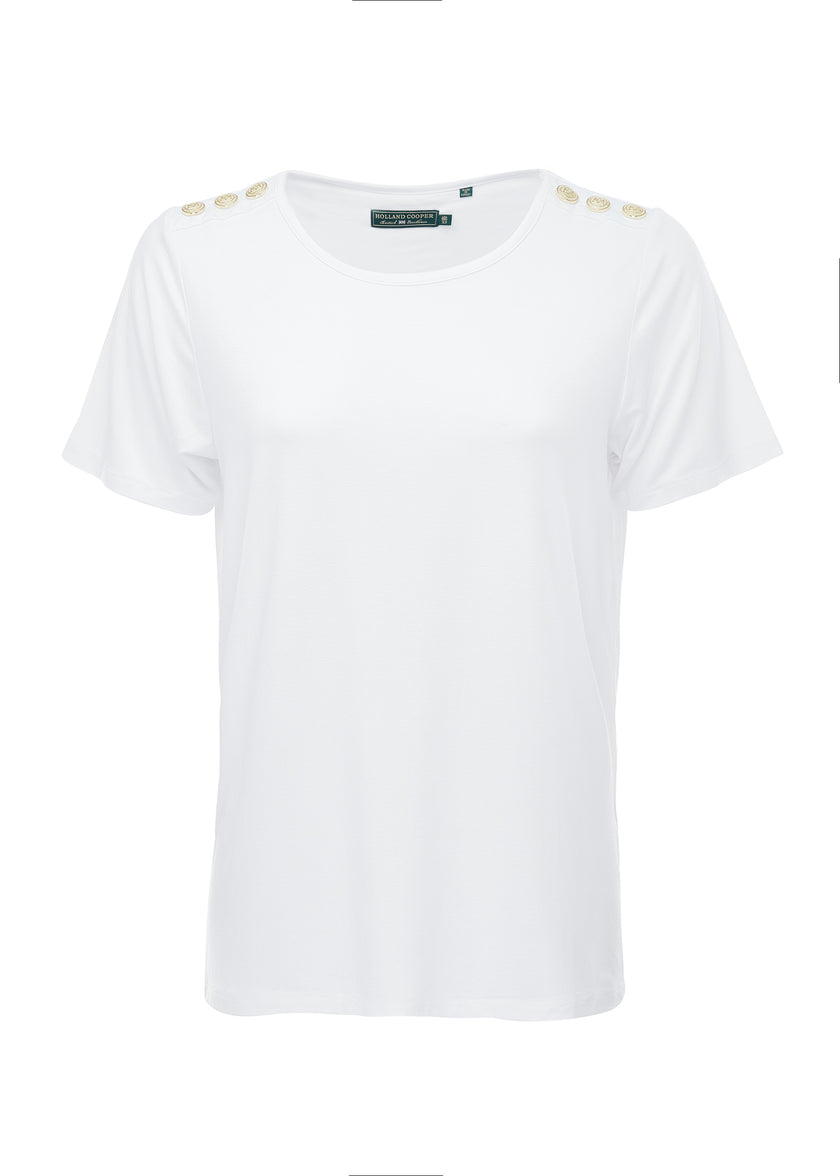 Relax Fit Crew Neck Tee (White)