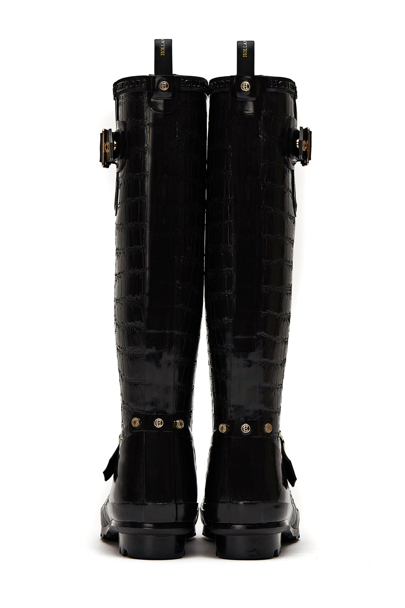 Sherpa Lined Regency Wellington (Black Croc)