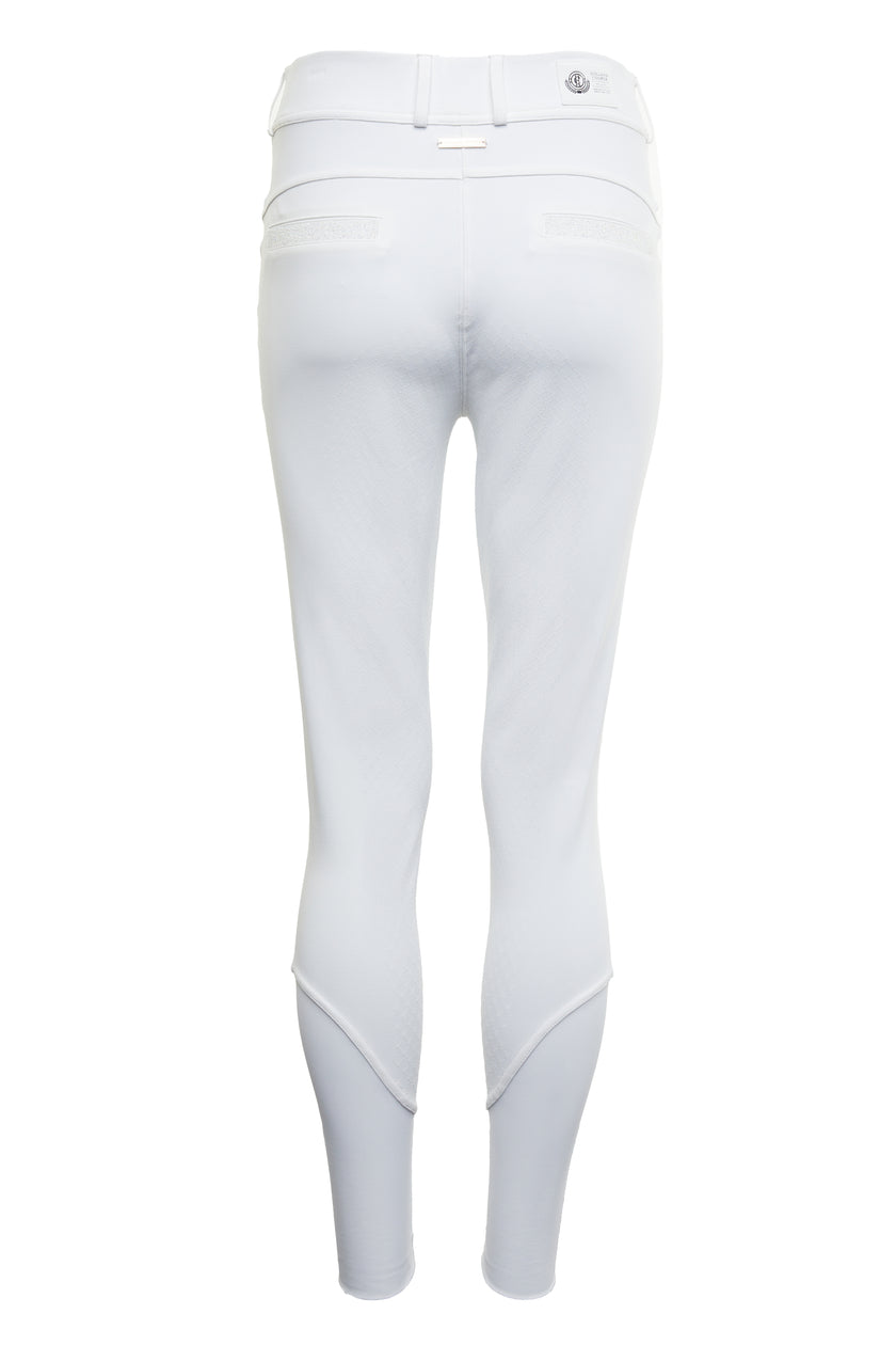 Premium Competition Mid Rise Breeches (White)